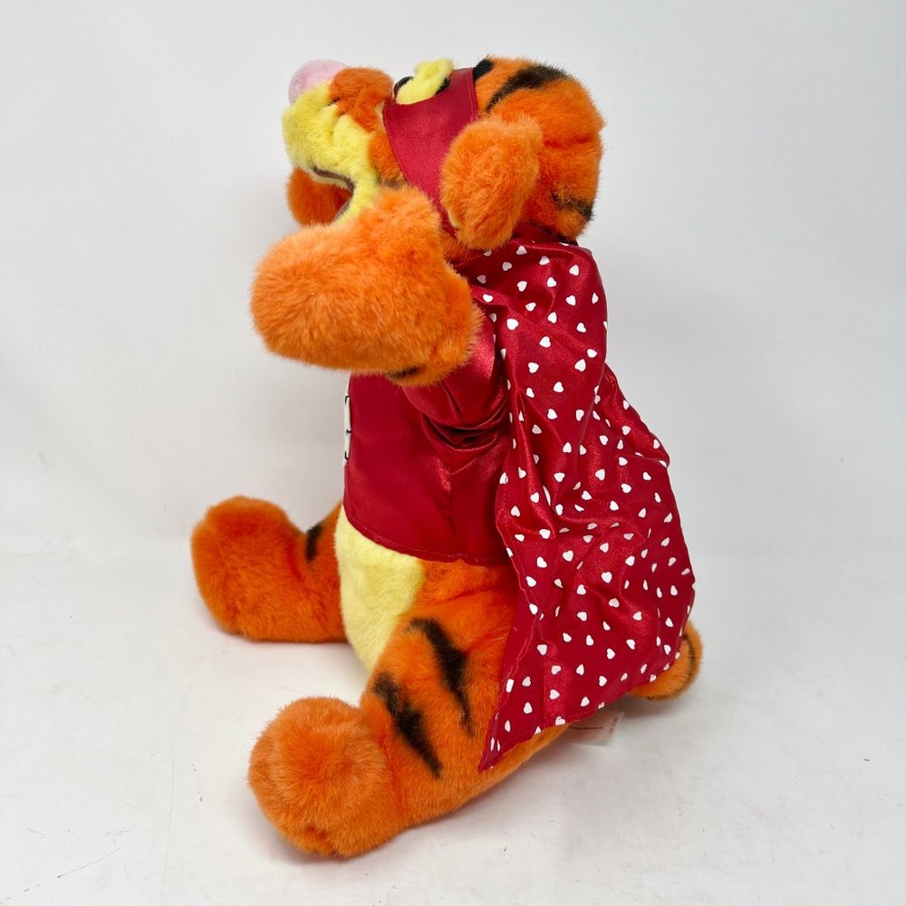 The Disney Store Super Lover Tigger Plush 14” Heart Costume Stuffed Animal - Picture 4 of 11